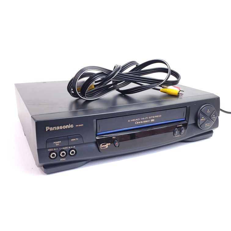 **Works!** Vintage Panasonic VCR PV-9451 Omnivision VHS 4 Head HiFi Stereo No Remote
