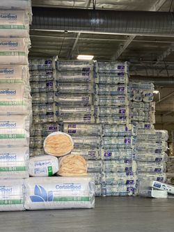 All insulation - fiberglass batts, blown in and fiberglass all values available