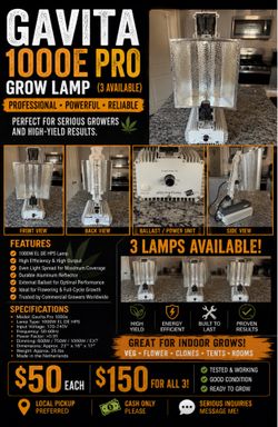 Gavita 1000 Watt Grow Lights