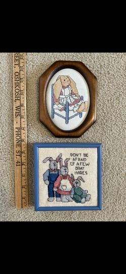 Small hand stitched framed pictures $15 each