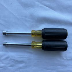 Stanley USA Hollow Shaft Nut Drivers 1/4” and 5/16”. Insulated Handles Used Normal Condition