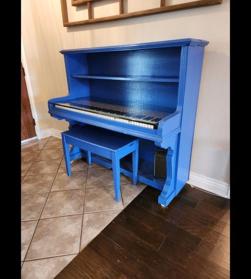 Blue  Piano Art  Decor 
