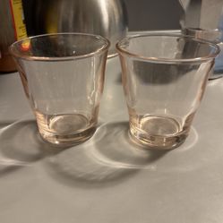 Pair of light pink glasses