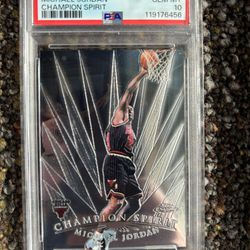 Michael Jordan PSA 10 Champion Spirit Topps Chrome