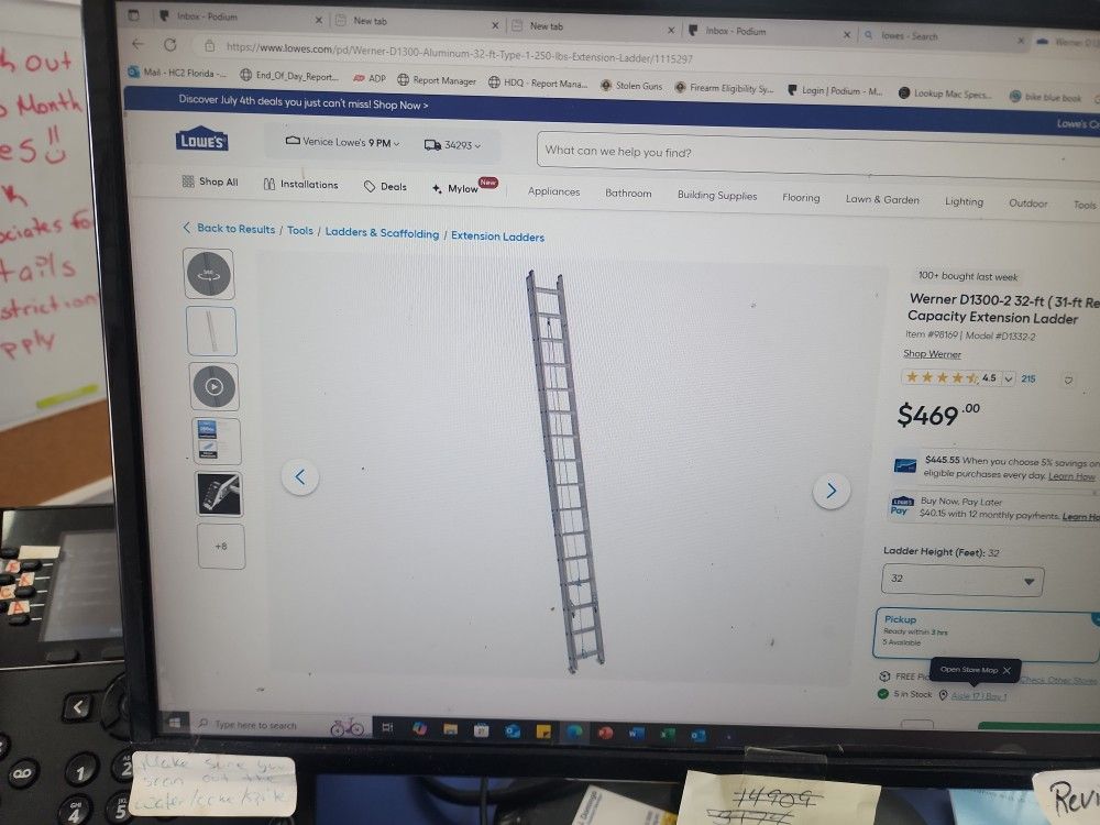 Werner Ladder 32ft