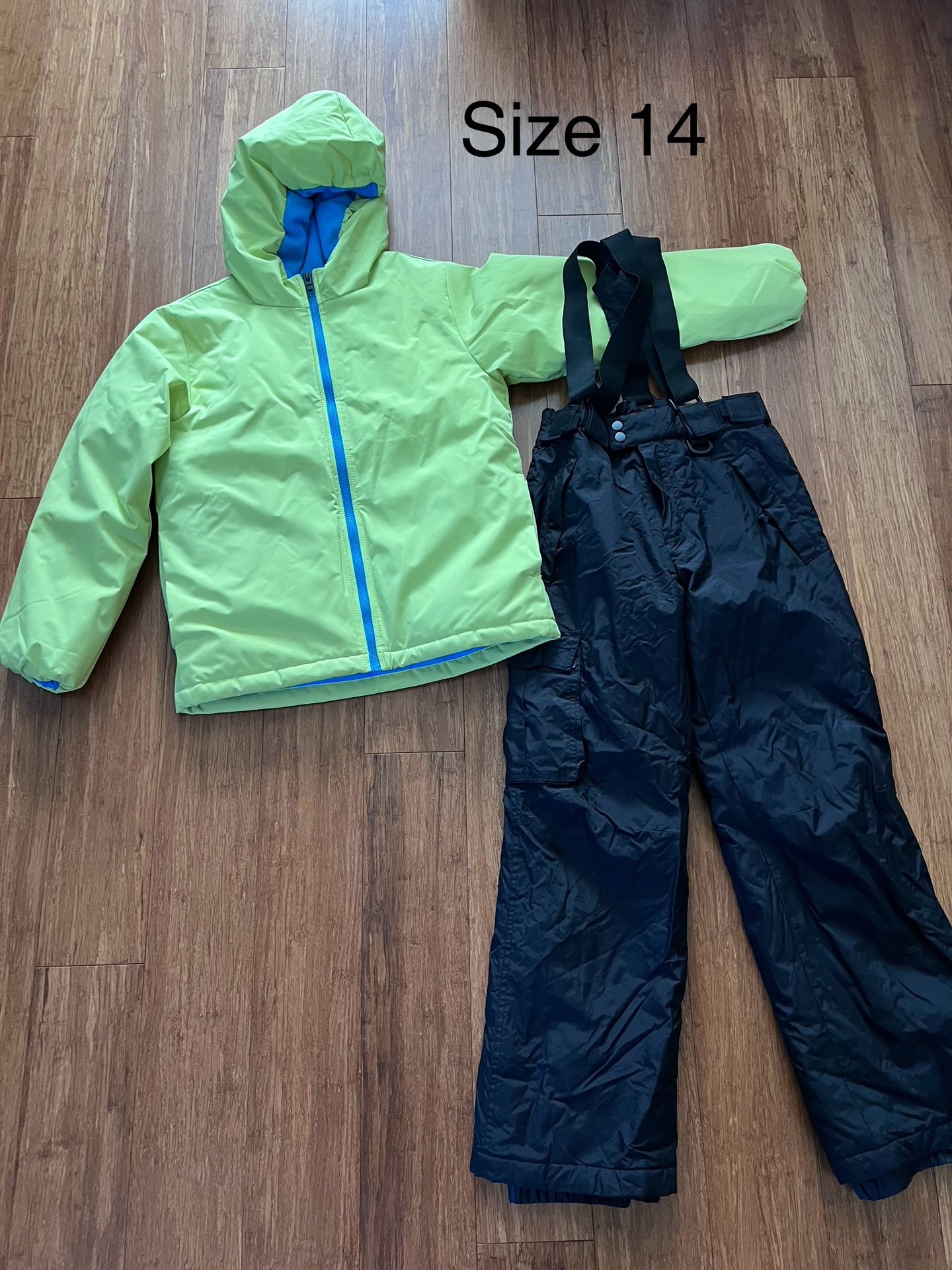 Boys Snow Bib And Jacket Size 14