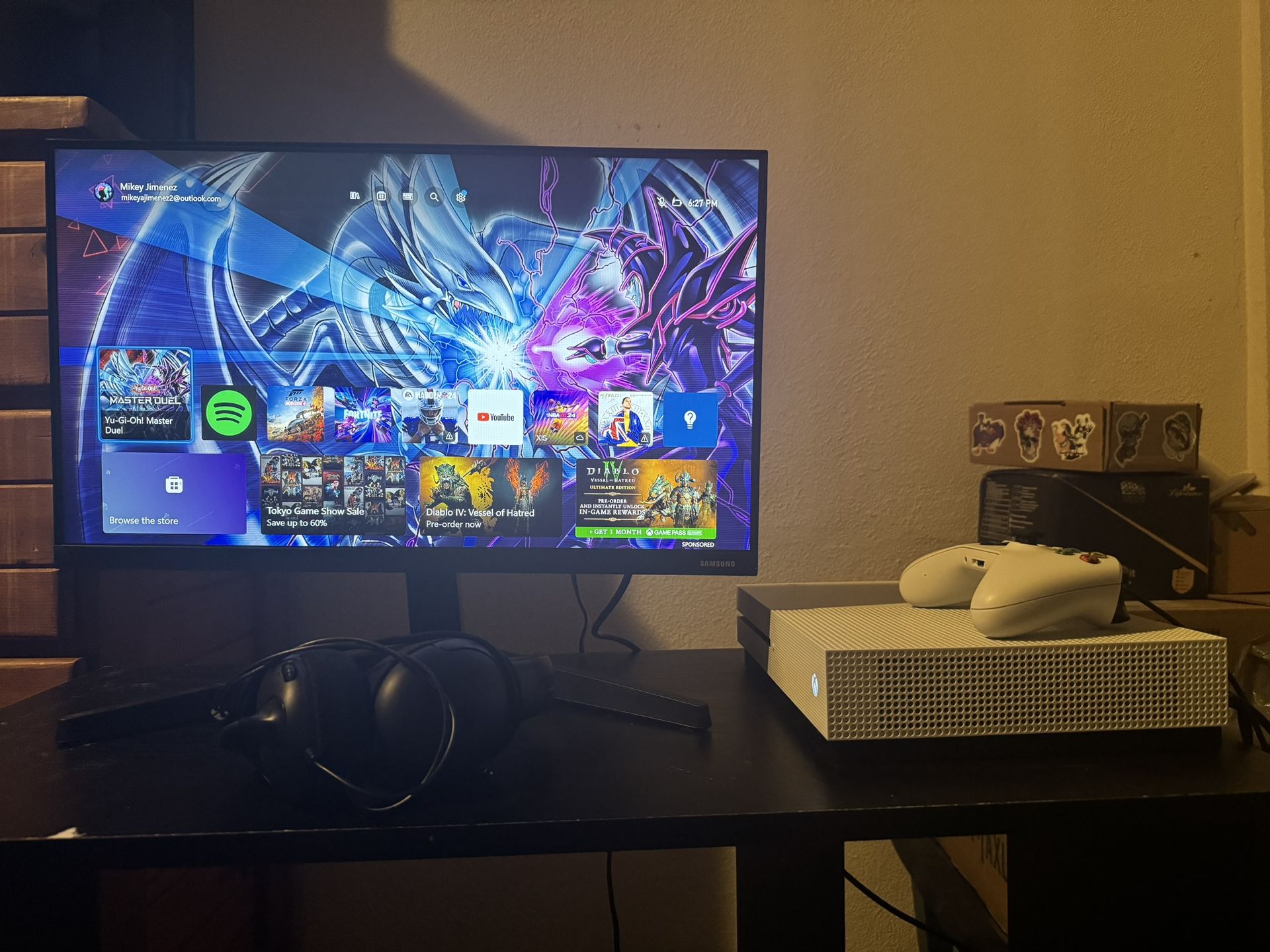 xbox one setup cheap, xbox+controller+monitor for Sale in Albuquerque
