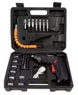 HomeBeyond Cordless Power Screwdriver, Electric Screwdriver Rechargeable Set, 47pcs Bits in Carrying Case Pivoting Handle and LED Lights, Small Drills