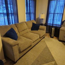 Grey Sofa and Loveseat