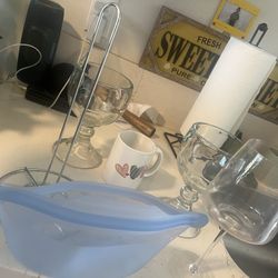 3 Glassss Coffee Cup And Towel Holder Reusable Zip Lock 