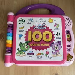 LeapFrog Scout and Violet 100 Words Book (Purple) Learning Tablet 