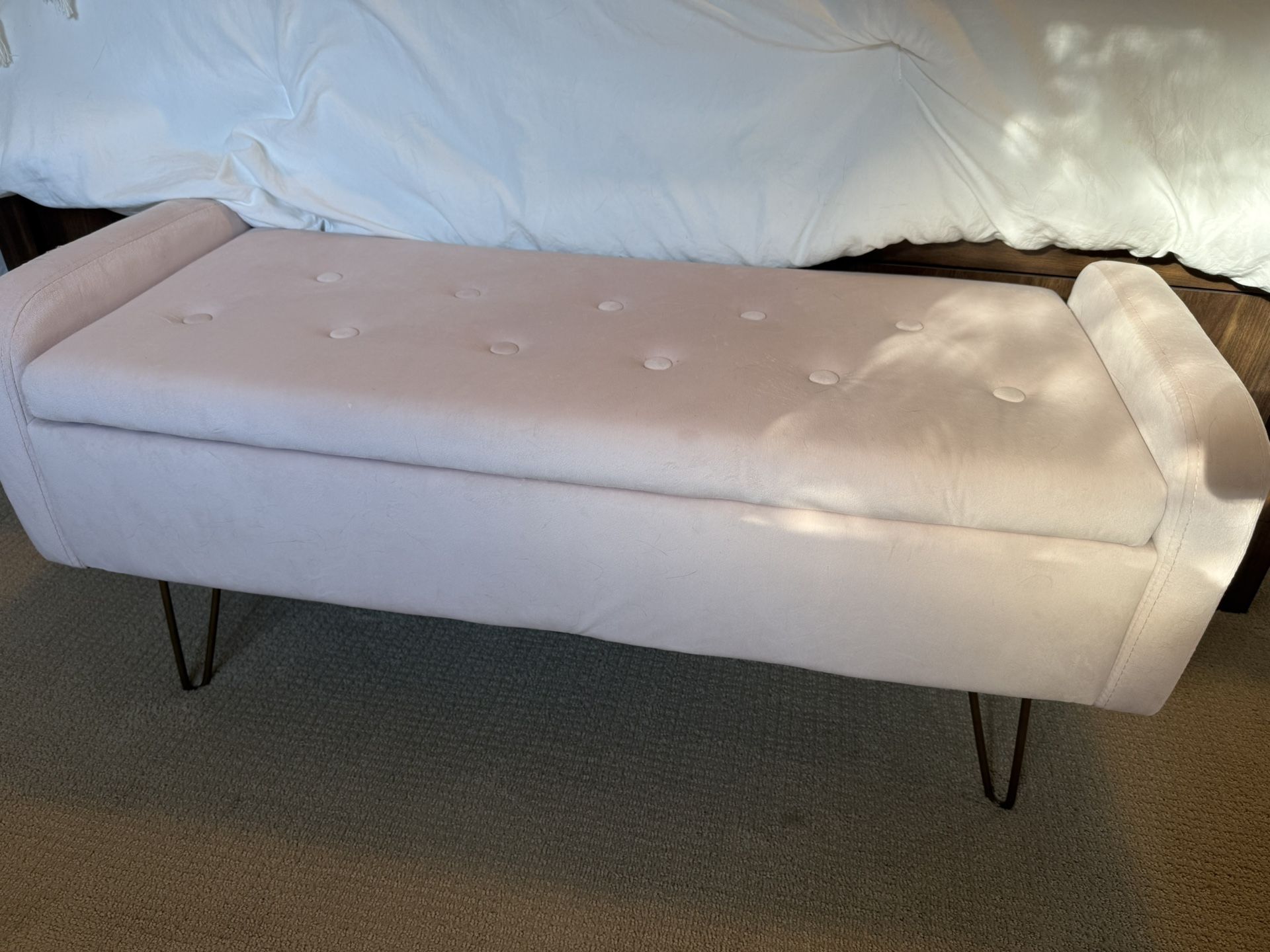 Pink Storage Bench