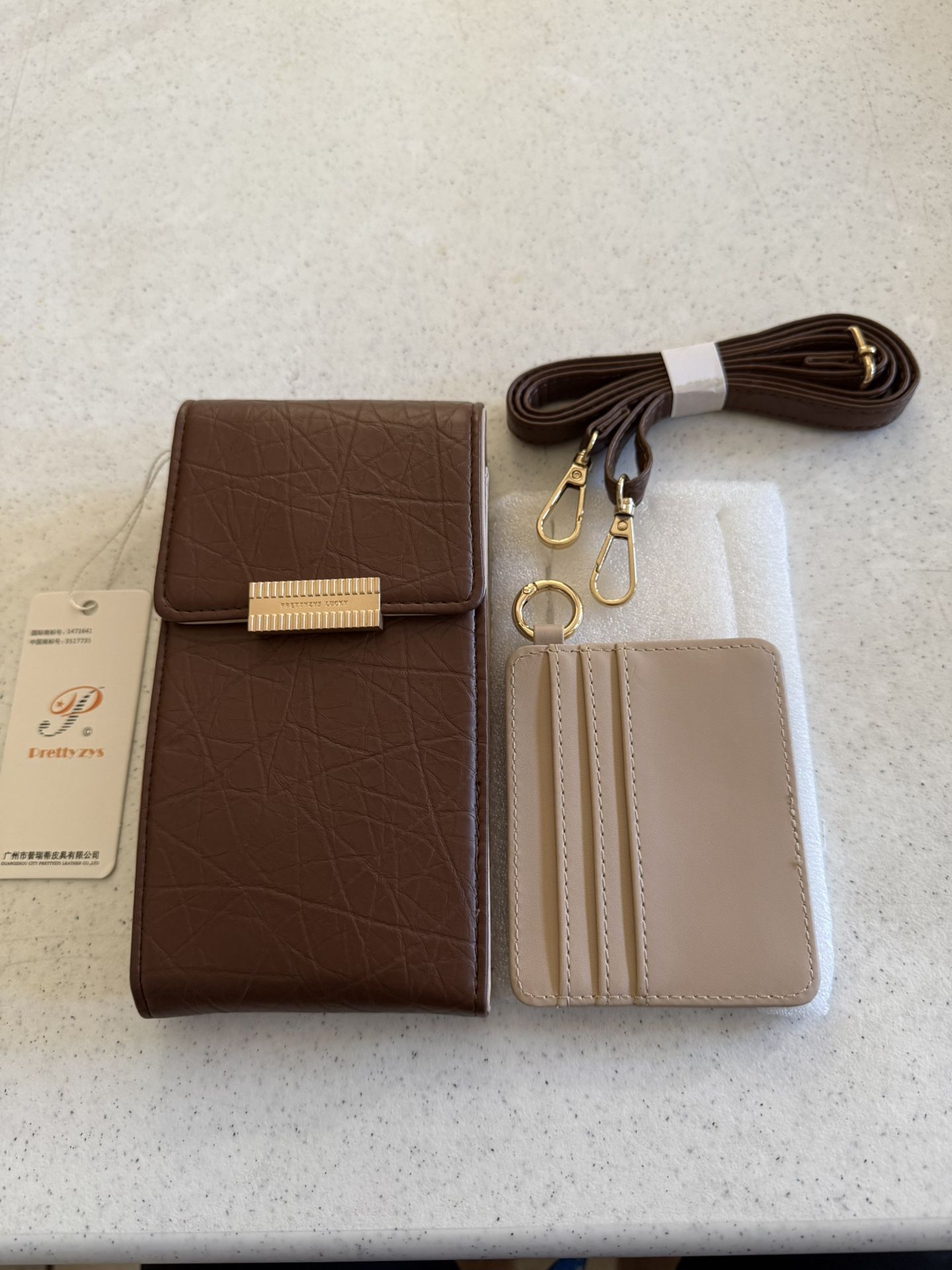 Brown Wallet and cellphone holder