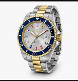 49887 - New with Box: Invicta Pro Diver Men 40 mm Stainless Steel Gold + Steel Silver Dial Pc32 Quartz