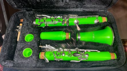Green Clarinet with Case