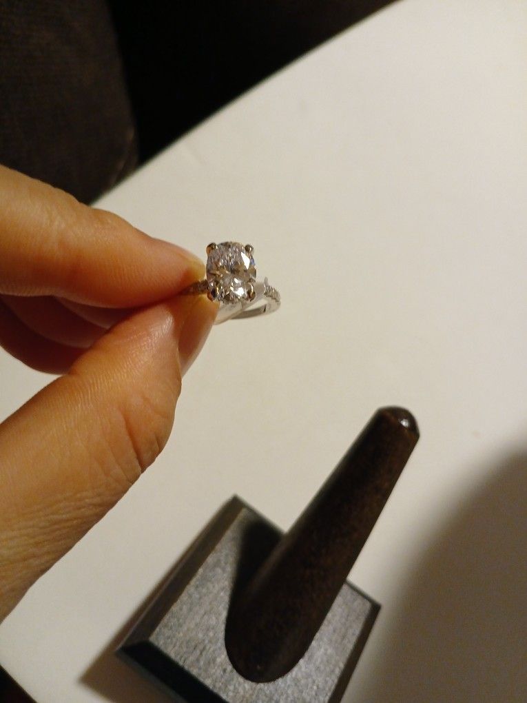 STERLING SILVER CUBIC ZIRCONIA RING SZ7