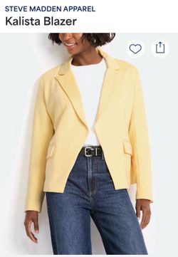 Steve Madden Yellow Blazer !!New with tags!!