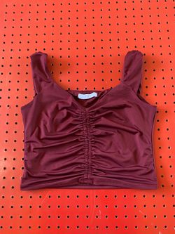 Scrunched crop top