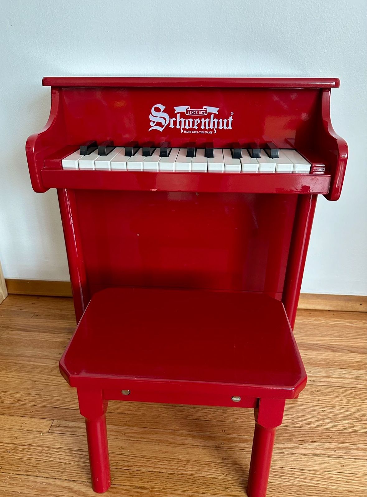 Schoenhut Red Kids Piano With Bench