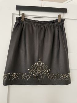 Women real leather skirt- XS-S