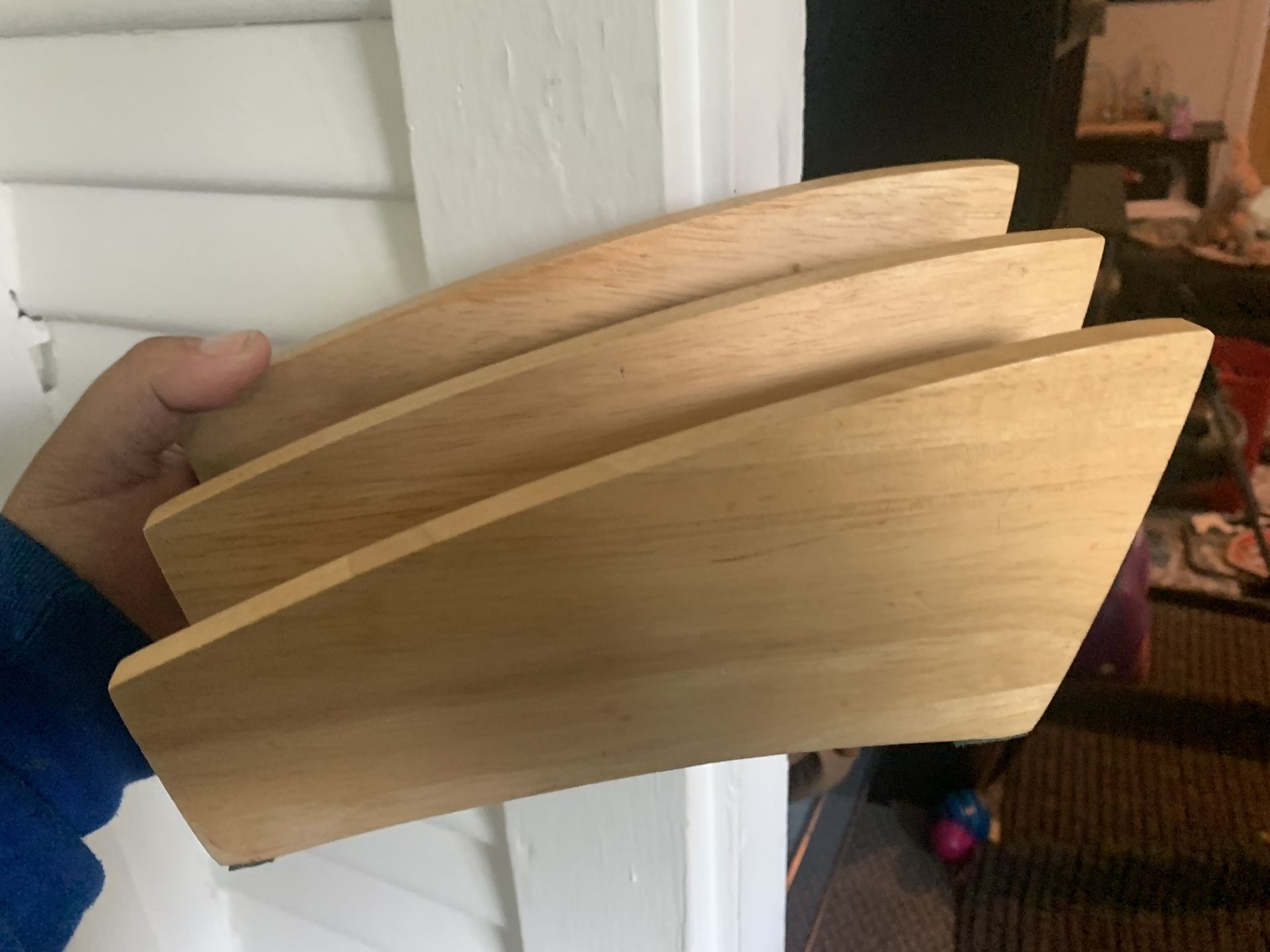 Wood desk organizer