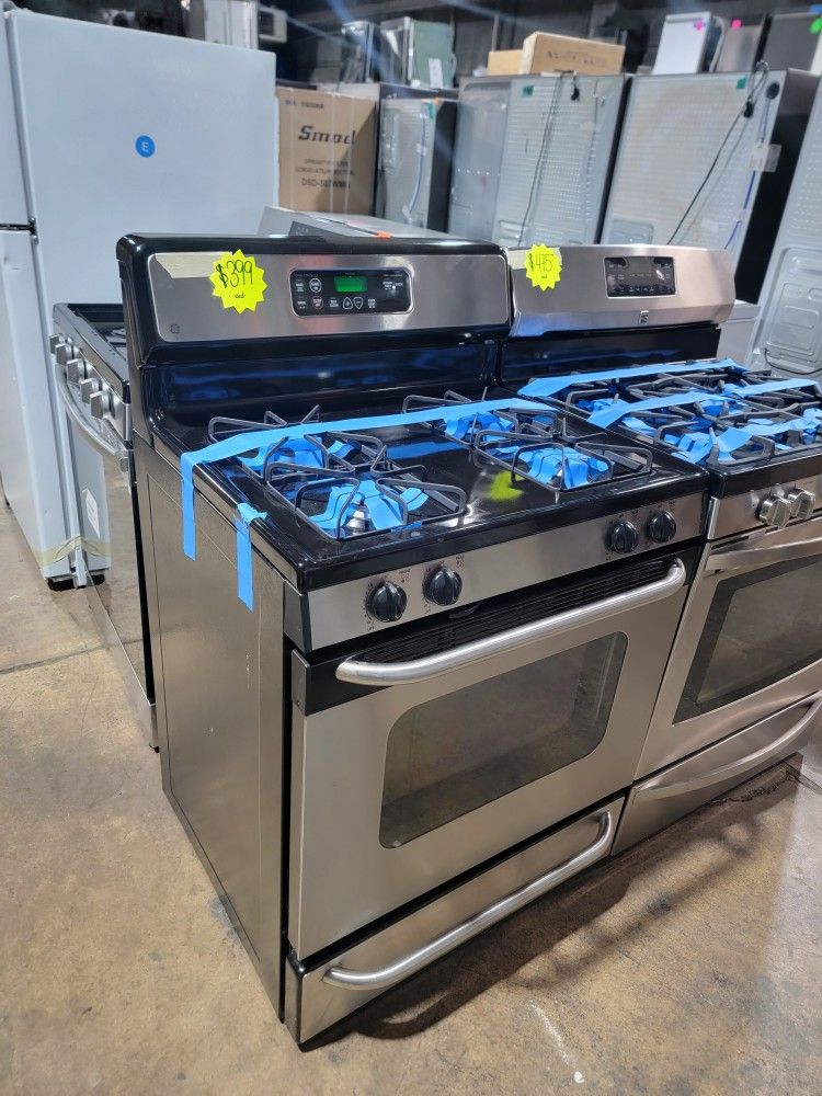 GE 4-burners Gas Stove Stainless Steel Working Perfectly 4-months Warranty 