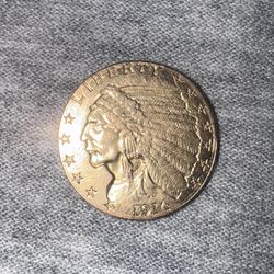 1914 Indian Head $2 1/2 Gold Coin ~22k
