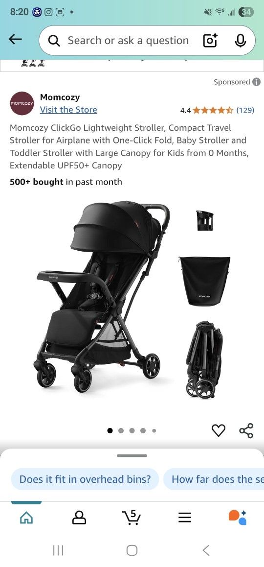 Momcozy ClickGo Lightweight Stroller