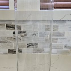 Tall Cylinder Clear Glass Flower Centerpiece Vase (H:20", D:6"), New Never Used.