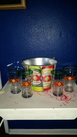 Dos Equis bucket and 4 glasses 16oz