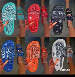 Bandana Slippers With Match Bandana 