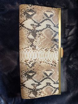 Rachel Roy Large Snakeskin Clutch