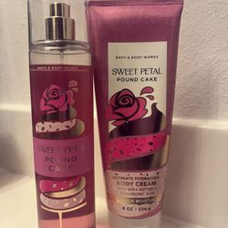 Bath and Body Works Sweet Petal Pound cake Set