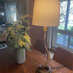 CB2 Bronze Snake Lamp