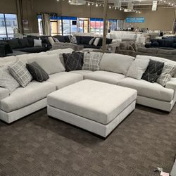 Big Light Grey Cream Sectional 