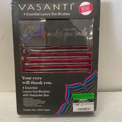 Vasanti 4 Essential Luxury Eye Brushes With Keepsake Box 
