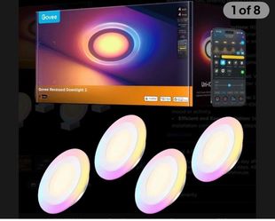 Govee 6-Inch Smart Recessed Downlight 2 H6OIF Adjustable, Remote, 4 Pack