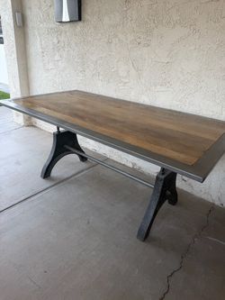 Dining Table metal and wood