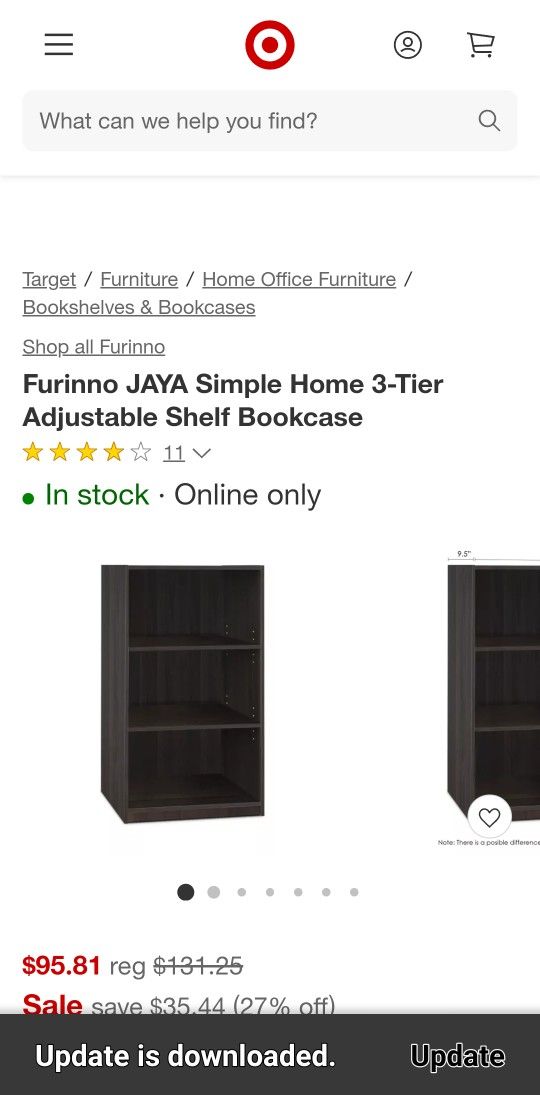 jaya adjustable tier bookcase/shelf unit