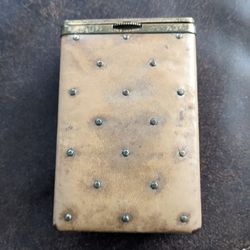 Vintage PRINCESS GARDNER Cigarette  in Tan with Gold Accents