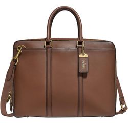 Coach Metropolitan Slim Brief - Saddle Brown