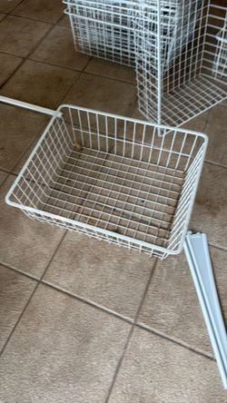 Metal Storage Baskets With Hangers 11 Total