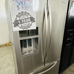 Stainless Steel Kitchen Aid French Door Refrigerator 
