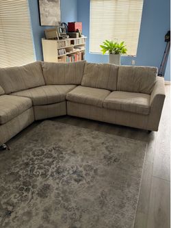 Solid wood frame curved corner sectional with sofa bed