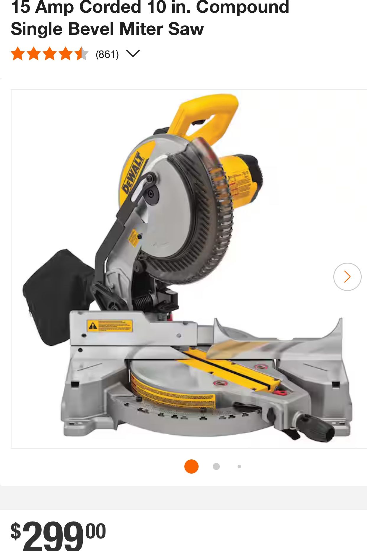 Dewalt 10in Miter Saw DWS713