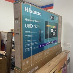 70” HISENSE ROKU 4K HDR SMART TV