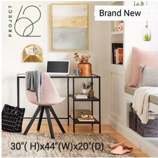 Brand New Fulham Glass Top Writting Desk With Storage Project 62
