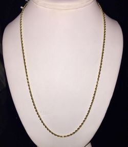 Neckless Rope Chain 14Karat Yellow Gold, 20” 🆔7.2