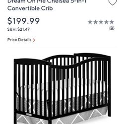 Dream on Me Chlsea 5 in 1 crib and  mattress - NEW