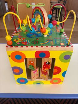 ALEX My Busy Town Wooden Activity Cube